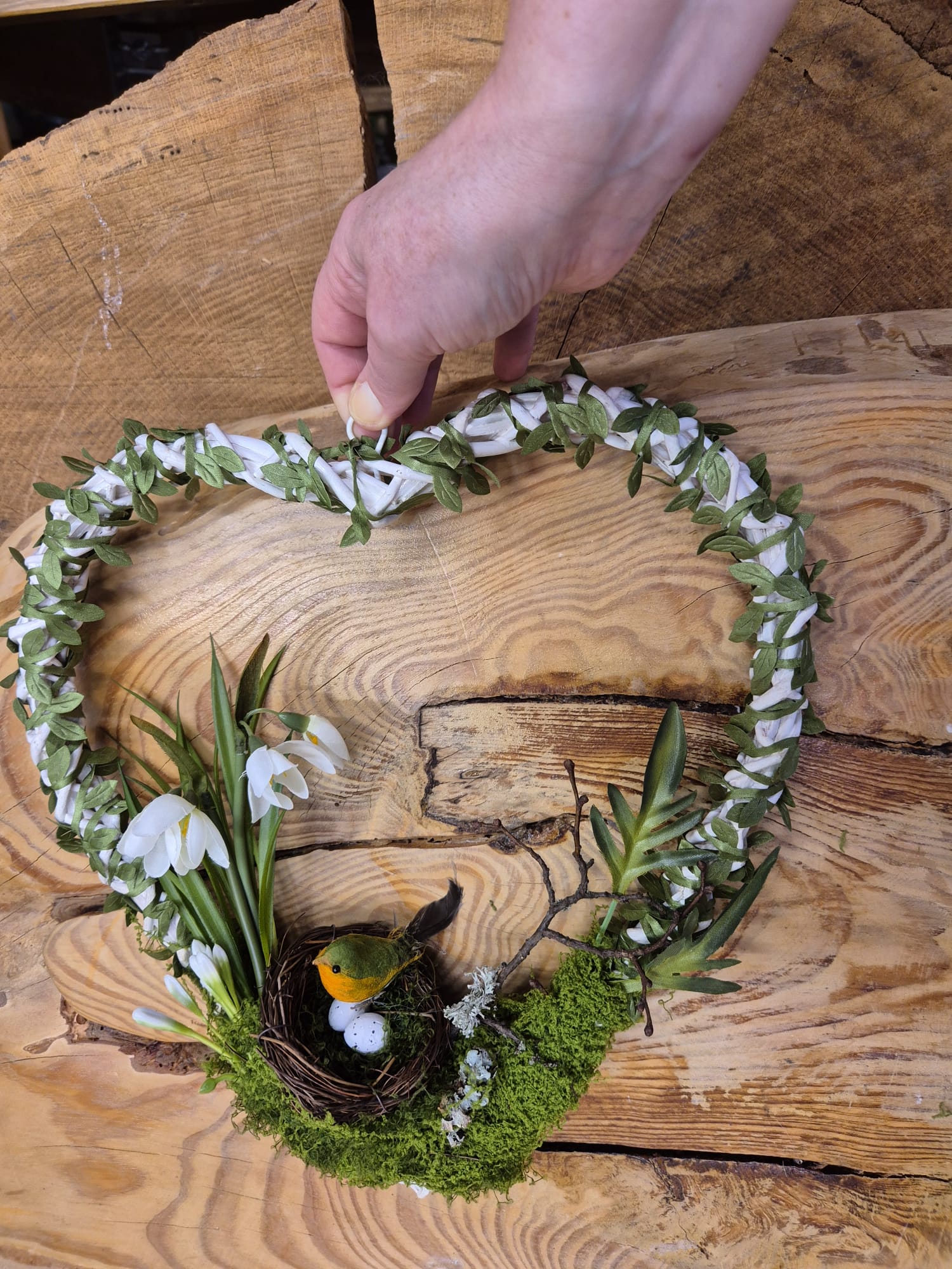 Herzkranz mit Nest